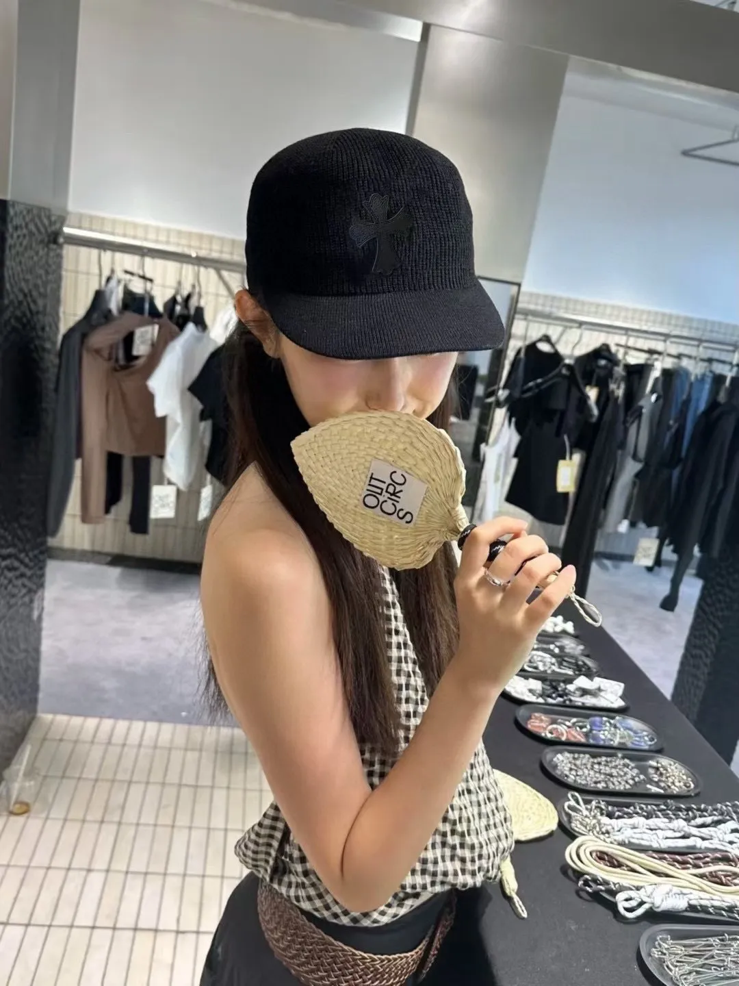 🉐160¥ Croix heart straw hat, customized knight hat, head circumference 57cm